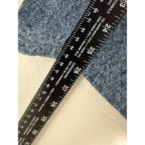 Cotton: On Petite Wide Leg Acid Wash Jeans Size 6 Med Wash Denim Crop 80's EUC - Picture 8 of 11